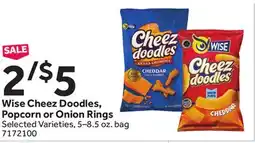 Stop&Shop Wise Cheez Doodles, Popcorn or Onion Rings offer
