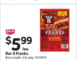 Stop&Shop Bar S Franks offer