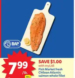 Lidl Fish Market fresh Chilean Atlantic salmon whole fillet offer
