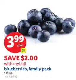 Lidl blueberries, family pack offer