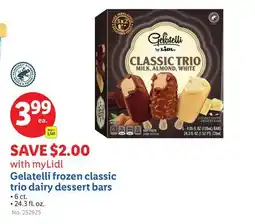 Lidl myLidl Gelatelli frozen classic trio dairy dessert bars offer