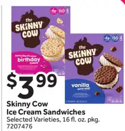 Stop&Shop Skinny Cow Ice Cream Sandwiches offer