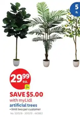Lidl Artificial Trees offer
