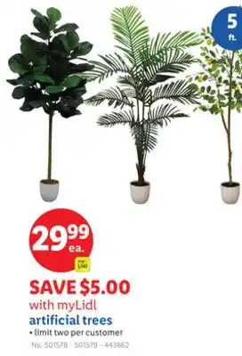 Lidl Artificial Trees offer
