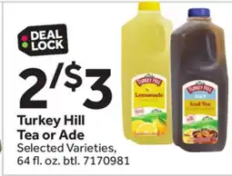 Stop&Shop Turkey Hill Tea or Ade offer