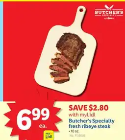 Lidl Butcher's Specialty fresh ribeye steak offer
