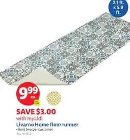 Lidl with myLidl Livarno Home floor runner offer