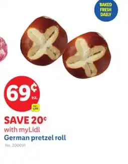 Lidl myLidl German pretzel roll offer