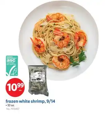 Lidl frozen white shrimp, 9/14 offer