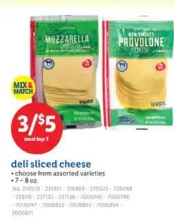 Lidl deli sliced cheese offer