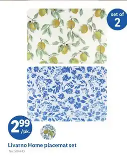 Lidl Livarno Home placemat set offer