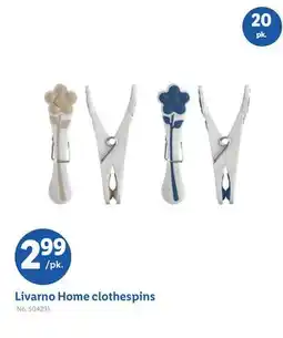 Lidl 20 pk. Livarno Home clothespins offer