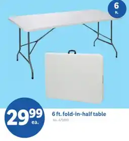 Lidl 6 ft. fold-in-half table offer