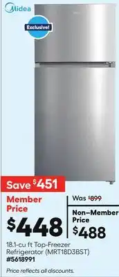 Lowe's 18.1-cu ft Top-Freezer Refrigerator offer