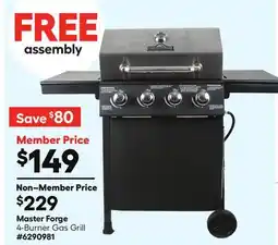 Lowe's Master Forge 4-Burner Gas Grill offer