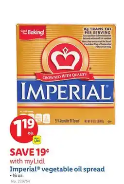 Lidl Imperial vegetable oil spread offer
