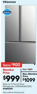 Lowe's 26.6-cu ft French Door Refrigerator offer