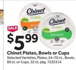 Stop&Shop Chinet Plates, Bowls or Cups offer