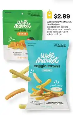CVS Well Market, Gold Emblem, Gold Emblem abound chips, crackers, pretzels, dried fruit offer