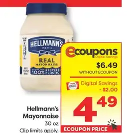 Weis Markets Hellmann's Mayonnaise offer