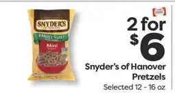 Weis Markets Snyder's of Hanover Pretzels offer