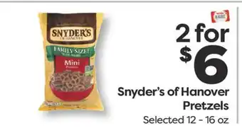 Weis Markets Snyder's of Hanover Pretzels offer