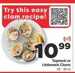 Weis Markets Topneck or Littleneck Clams offer