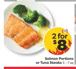 Weis Markets Salmon Portions or Tuna Steaks offer