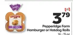 Weis Markets Pepperidge Farm Hamburger or Hotdog Rolls offer
