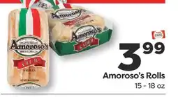 Weis Markets Amoroso's Rolls offer
