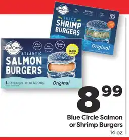 Weis Markets Blue Circle Salmon or Shrimp Burgers offer