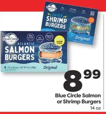 Weis Markets Blue Circle Salmon or Shrimp Burgers offer