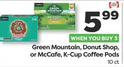 Weis Markets Green Mountain, Donut Shop, or McCafe, K-Cup Coffee Pods offer