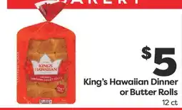 Weis Markets King's Hawaiian Dinner or Butter Rolls offer