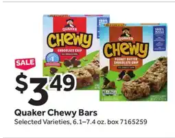 Stop&Shop Quaker Chewy Bars offer