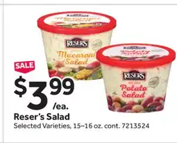 Stop&Shop Reser's Salad offer