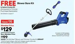 Lowe's Kobalt 24-Volt MaxC Blower and Trimmer Combo Kit offer