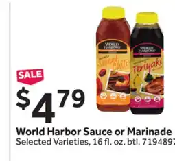 Stop&Shop World Harbor Sauce or Marinade offer