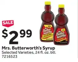 Stop&Shop Mrs. Butterworth's Syrup offer