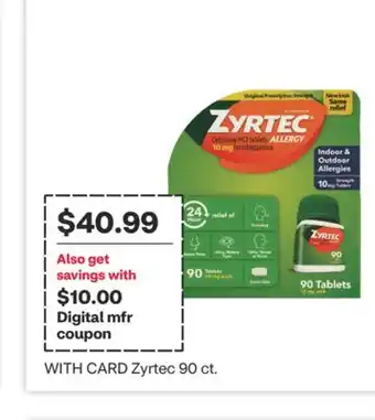 CVS Zyrtec 90 ct offer