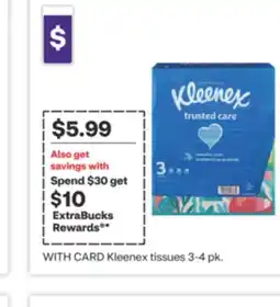 CVS Kleenex tissues 3-4 pk offer
