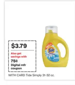 CVS Tide Simply 31-32 oz offer