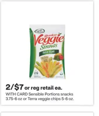 CVS Sensible Portions snacks 3.75-6 oz or Terra veggie chips 5-6 oz offer