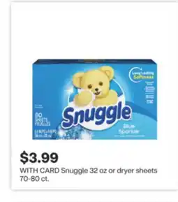 CVS Snuggle 32 oz or dryer sheets 70-80 ct offer
