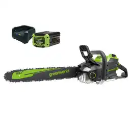 Walmart Greenworks 60V 20 Cordless Brushless Chainsaw with 8.0Ah Battery & Rapid Charger 2026202 offer