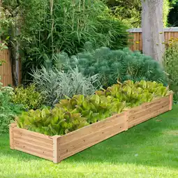 Walmart Costway Wooden Vegetable Raised Garden Bed Backyard Patio Grow Flowers Planter offer
