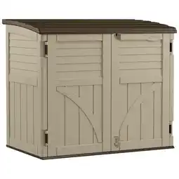 Walmart Suncast 34 cu. ft. All-Weather Resin Horizontal Outdoor Storage Shed, Taupe offer