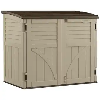 Walmart Suncast 34 cu. ft. All-Weather Resin Horizontal Outdoor Storage Shed, Taupe offer