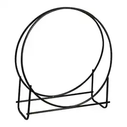 Walmart Panacea 40 Inch Tubular Steel Hoop Style Log Rack for Wood Stacking, Black offer