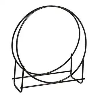 Walmart Panacea 40 Inch Tubular Steel Hoop Style Log Rack for Wood Stacking, Black offer